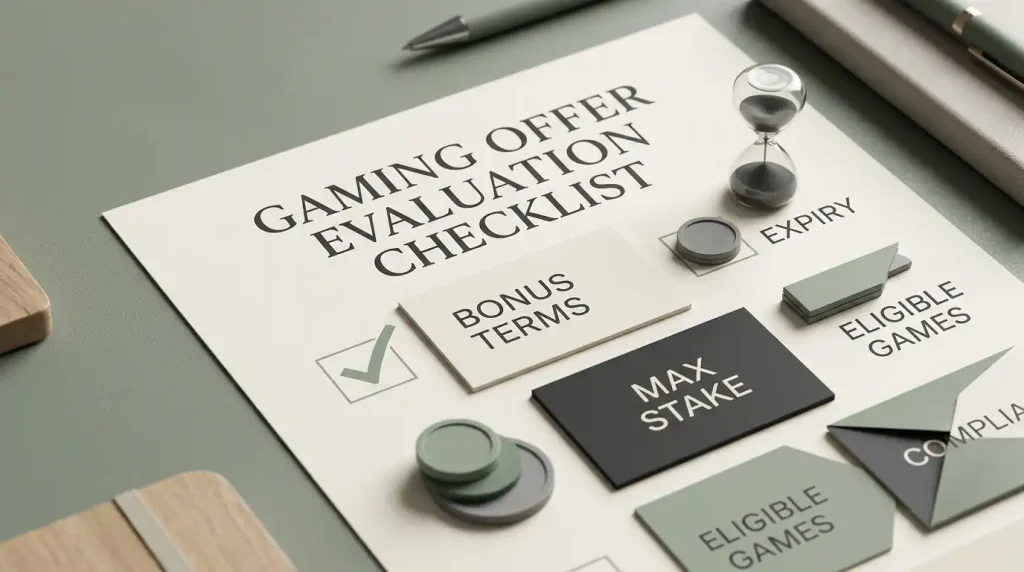 Editorial checklist for reviewing online casino bonus terms before claiming